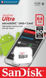 Sandisk micro SDHC 32Gb Ultra Class 10 UHS-I + ADP (48/10 MB/s)