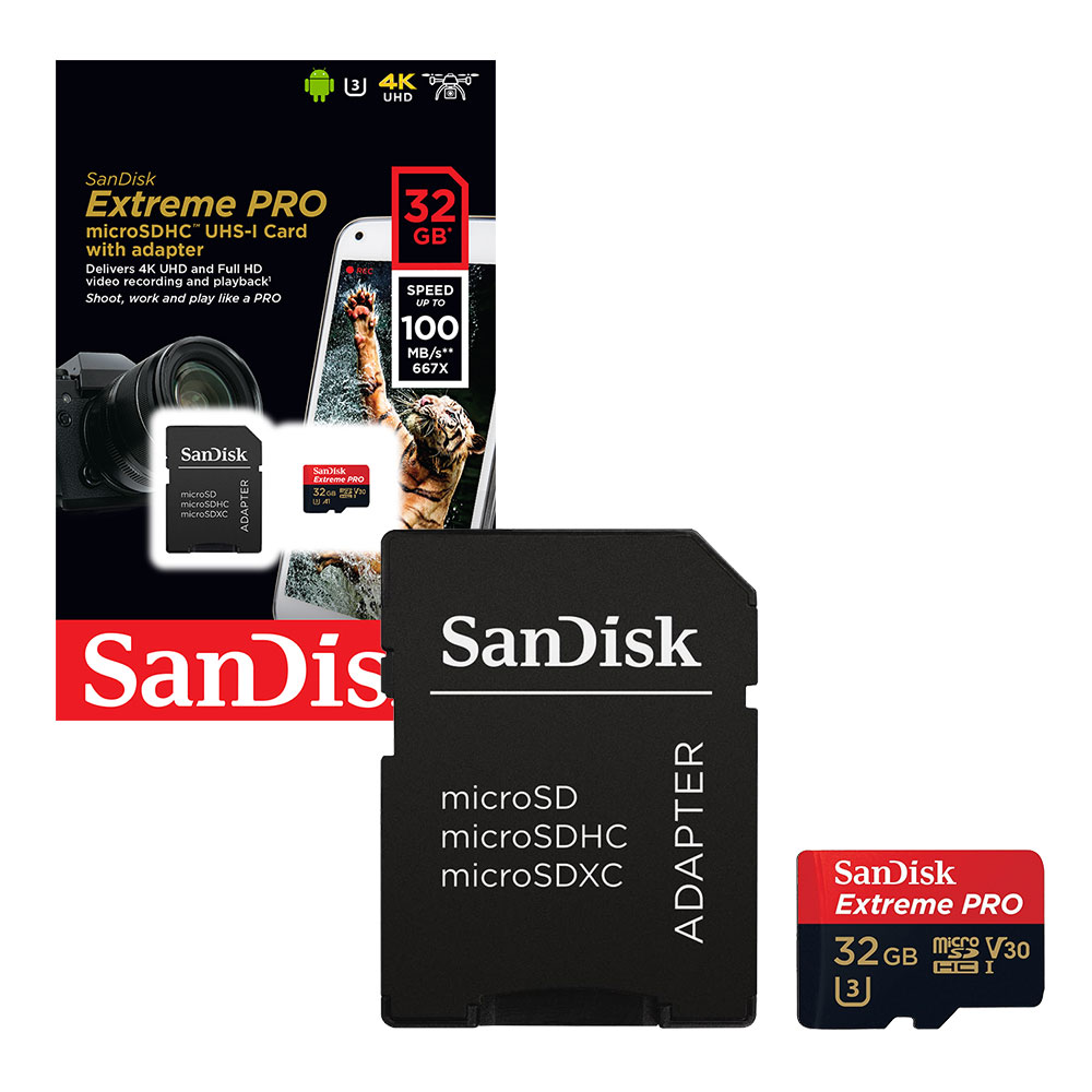 Sandisk micro SDHC 64Gb Extreme Pro Class 10 UHS-I U3 + ADP (95/90 MB/s)
