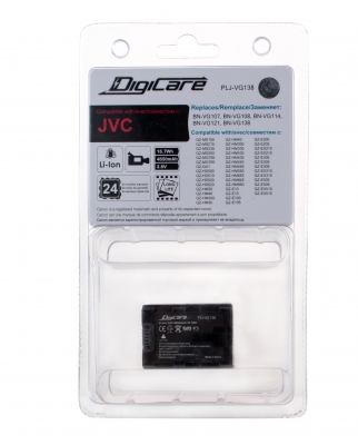 Аккумулятор для видеокамер DigiCare PLJ-VG138 / BN-VG138, VG121, VG114, VG108, VG107