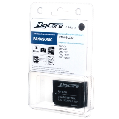 Аккумулятор для фотоаппарата DigiCare PLP-BLC12/ DMW-BLC12 для DMC-G5, G6, GH2, FZ200, FZ1000