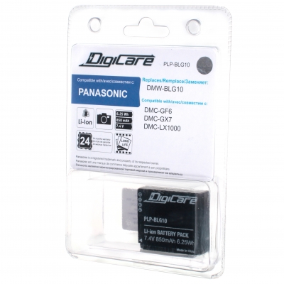 Аккумулятор для фотоаппарата DigiCare PLP-BLG10 / DMW-BLG10 для DMC-GF6, GX7, LX100