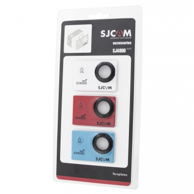 Сменные передние панели SJCAM на камеру SJ4000 wifi (3шт.) - белая,красная,синяя.