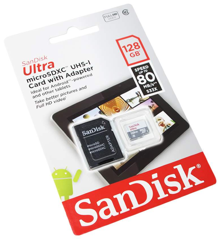 Sandisk ultra sdxc class 10 uhs i 128gb карта памяти micro sdxc 128gb class 10