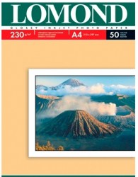 Бумага Lomond глянцевая односторонняя, А4, 230г/м2, 50 листов