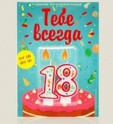 Свечи праздничные Тебе всегда 18