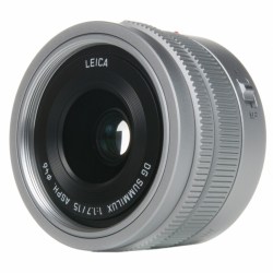 Объектив Panasonic Lumix H-X015E LEICA DG SUMMILUX 15 мм/F1.7 ASPH. (H-X015) серебристый