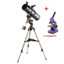Комплект телескоп и микроскоп в подарок! Celestron AstroMaster 130EQ и микроскоп Levenhuk Rainbow 2L AmethystАметист (2016)